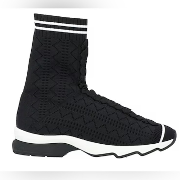 Fendi Sock Knit Sneaker Booties - Picture 1 of 9